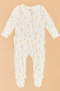 Sadie Strawberries Ruffle Footie - Altar'd State