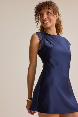 Lennon Satin Mini Dress - Altar'd State - 