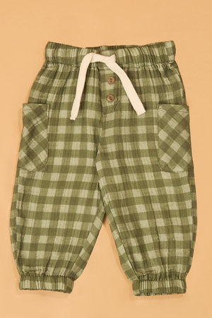 Hayes Gingham Cargo Baby Pants - Altar'd State - 