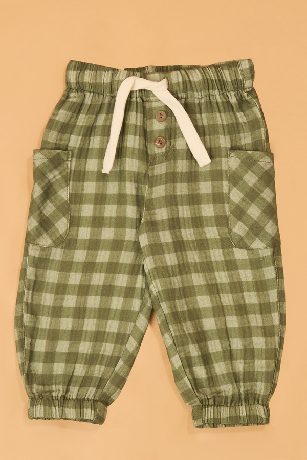 Hayes Gingham Cargo Baby Pants - Altar'd State