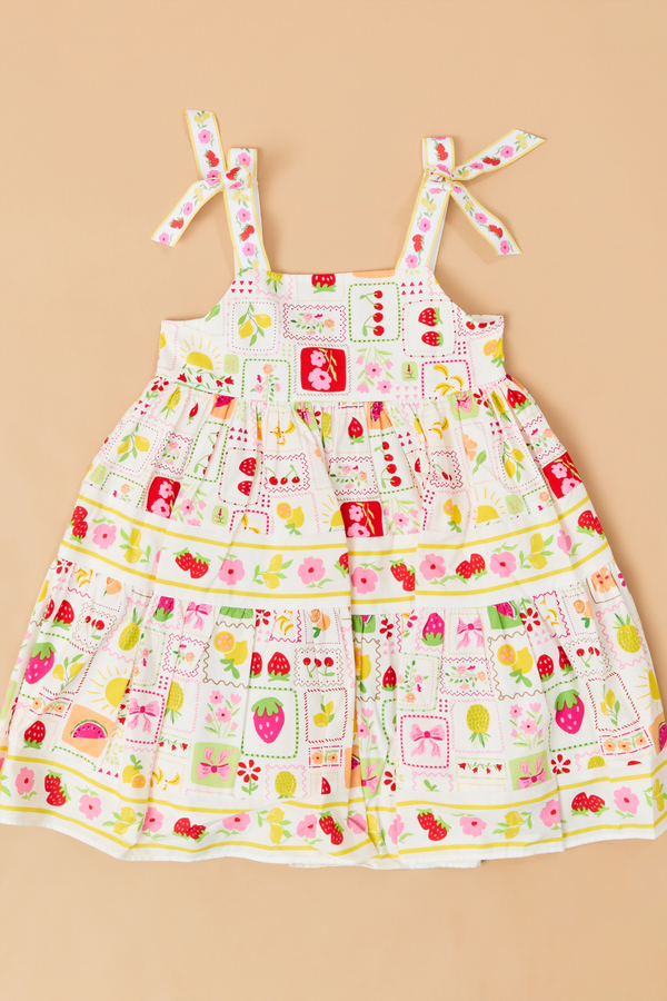 Morgan Fruit Print Dress Detail 2 - Altar'd State