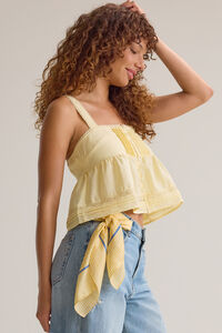 Thea Lace Trim Button Up Tank Detail 3 - Altar'd State