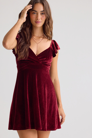 Juliette Velvet Mini Dress - Altar'd State