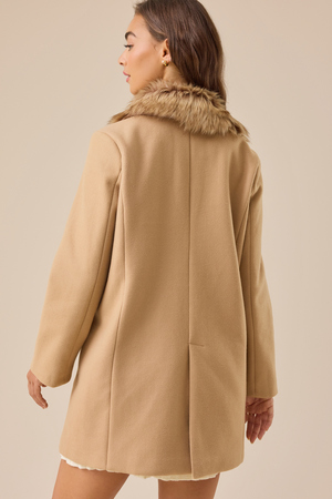 Freyda Faux Fur Collar Jacket - Altar'd State