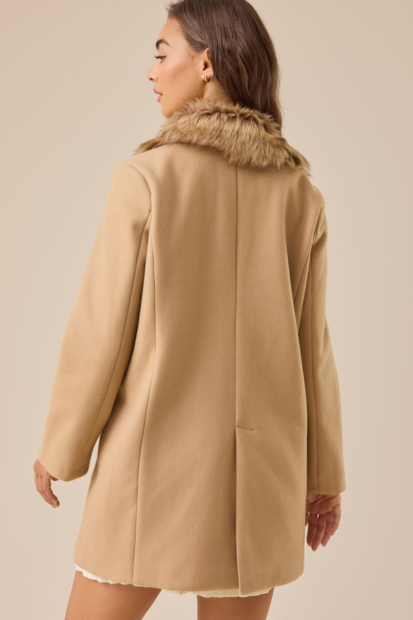 Freyda Faux Fur Collar Jacket Detail 6 - Altar'd State