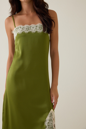 Rachel Satin Maxi Dress - Altar'd State - 