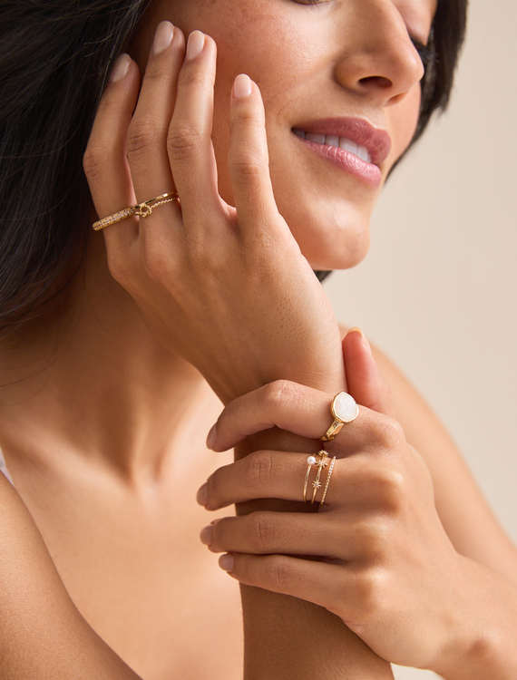 Glitz Dainty Ring 6 Pack Detail 1 - Altar'd State