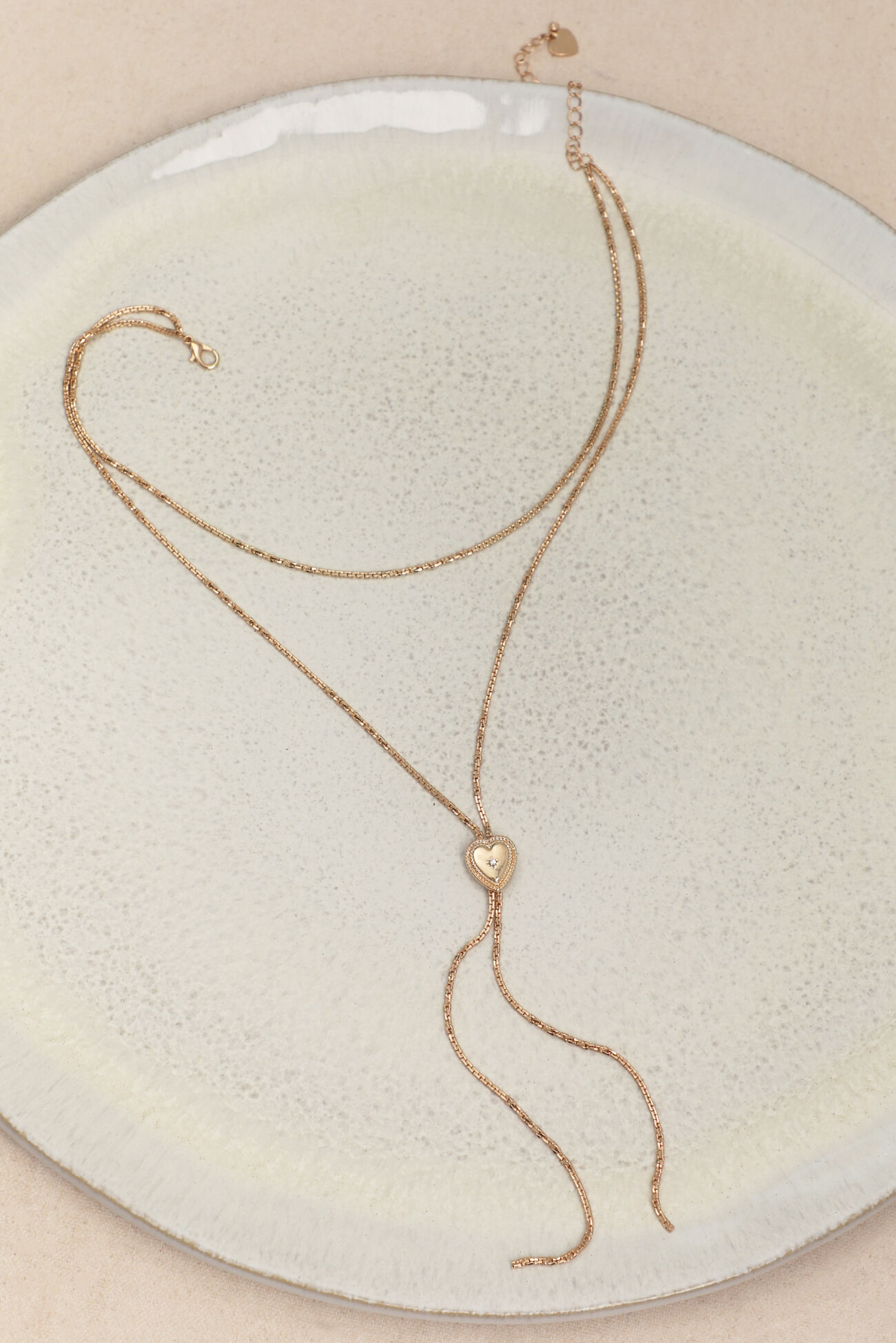 Heart of Gold Layered Y Necklace