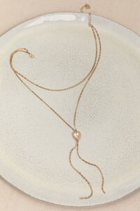 Heart of Gold Layered Y Necklace Detail 3 - Altar'd State