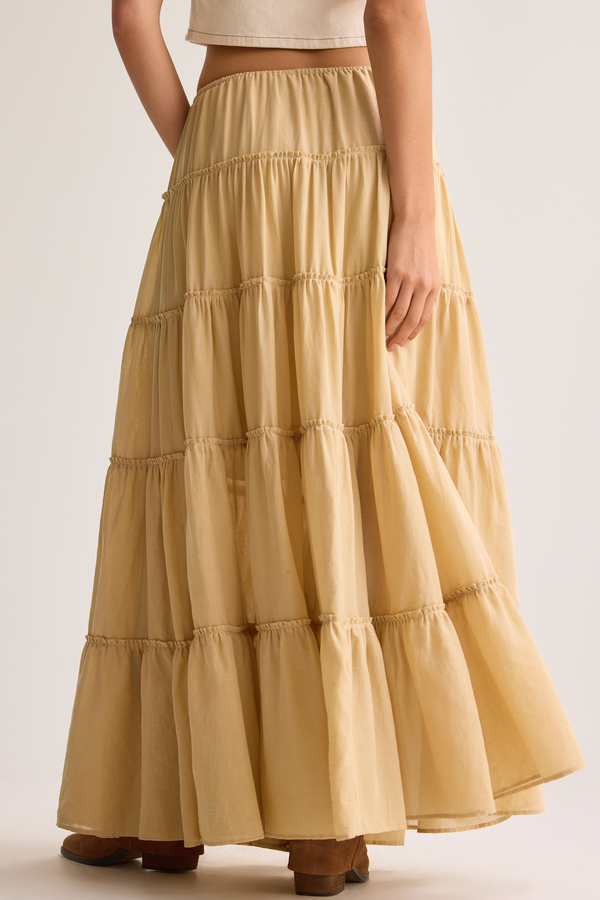 Liv Tiered Maxi Skirt Detail 5 - Altar'd State