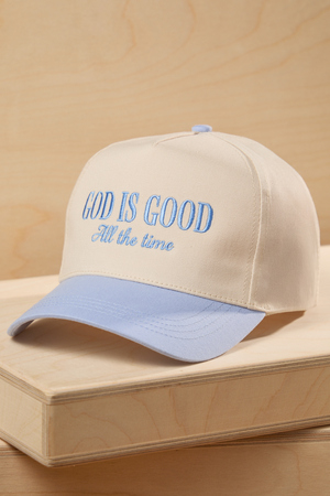God is Good All The Time Trucker Hat in Blue | AS Revival