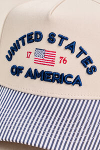 United States Striped Trucker Hat Detail 2 - Altar'd State