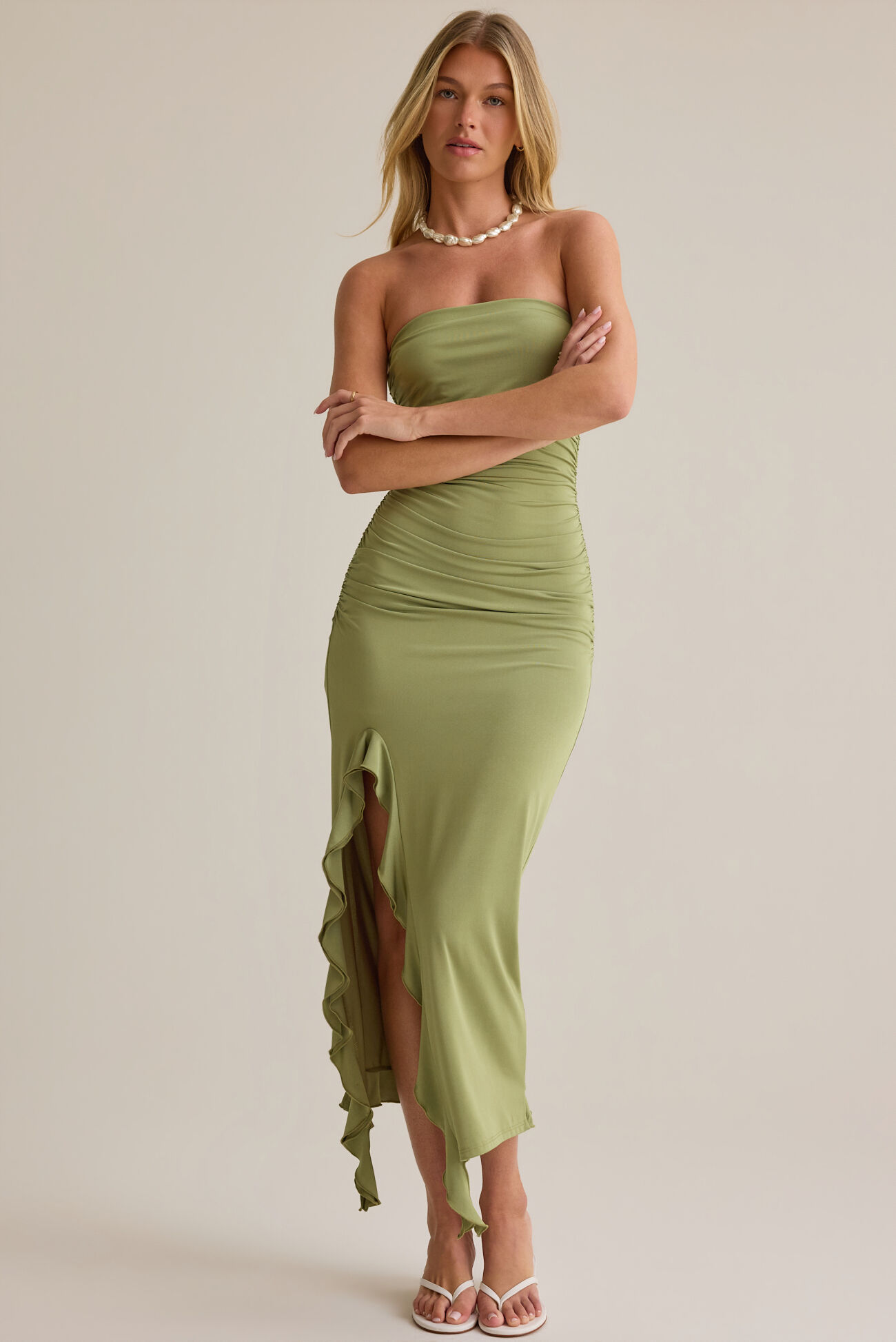Kailen Strapless Ruffle Dress