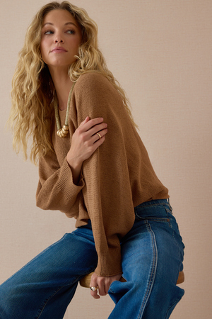Marlo Dolman Sleeve Pullover Sweater - Altar'd State - 