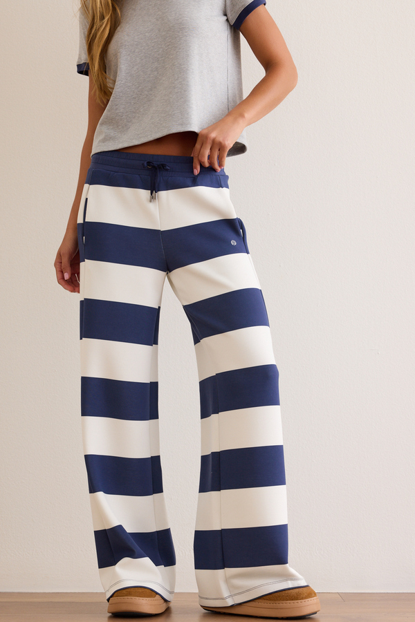 Supersoft Rugby Striped Wide Leg Pant Detail 3 - Altar'd State