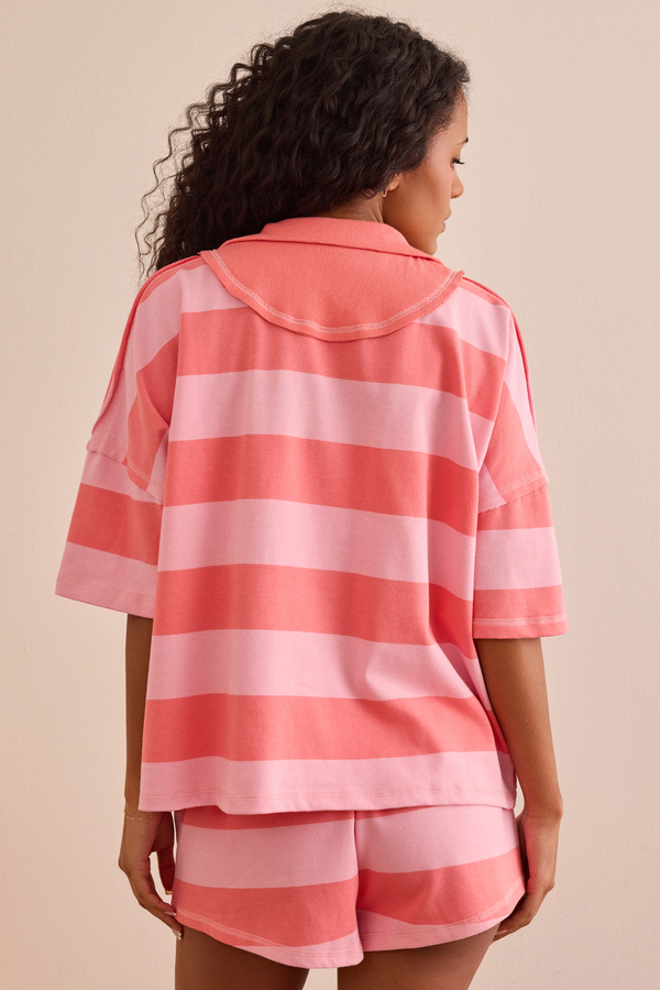 Steady Stripe Quarter Zip Detail 5 - Altar'd State