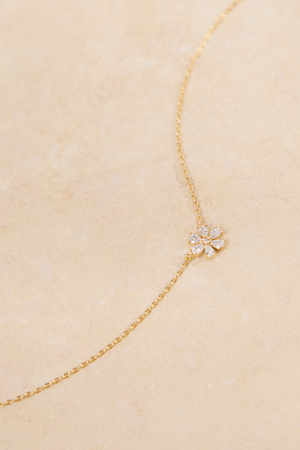 Wren 18k Flower Charm Necklace - Altar'd State - 