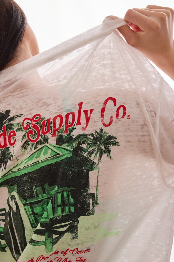 Seaside Supply Co Oversized Tee Detail 6 - Altar'd State