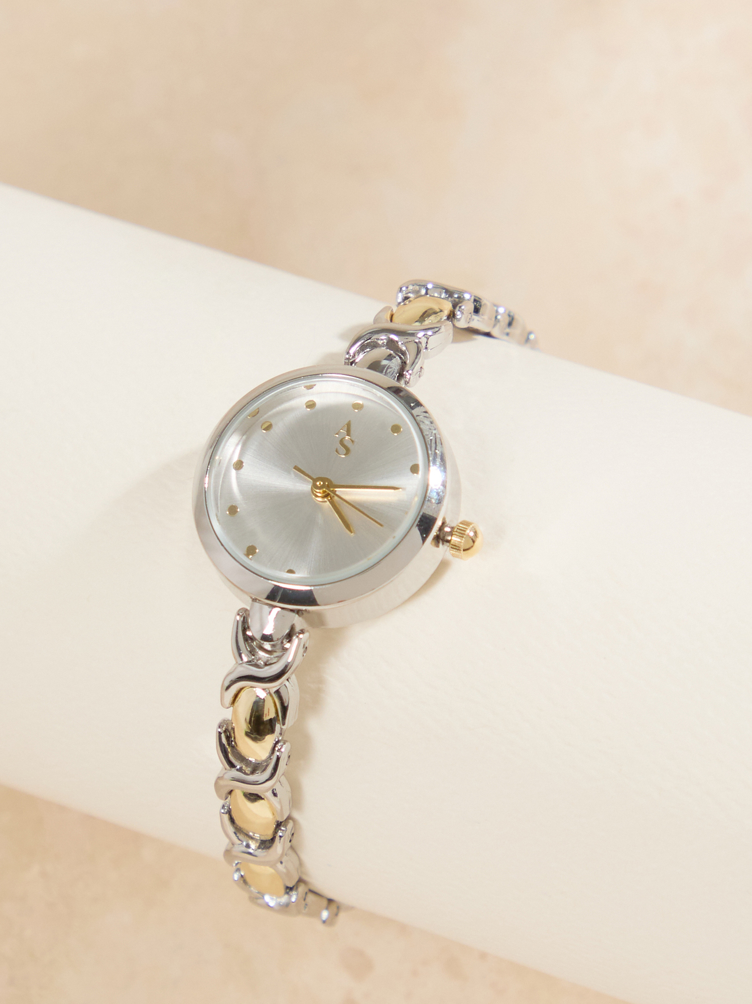 Dainty Mixed Metal Watch in Gold & Silver | Altar'd State
