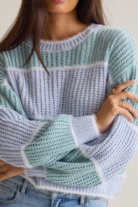 Harper June Striped Sweater Detail 2 - Altar'd State