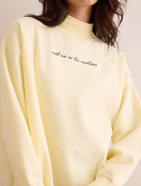 Meet Me In The Mountains Mock Neck Pullover Detail 2 - Altar'd State