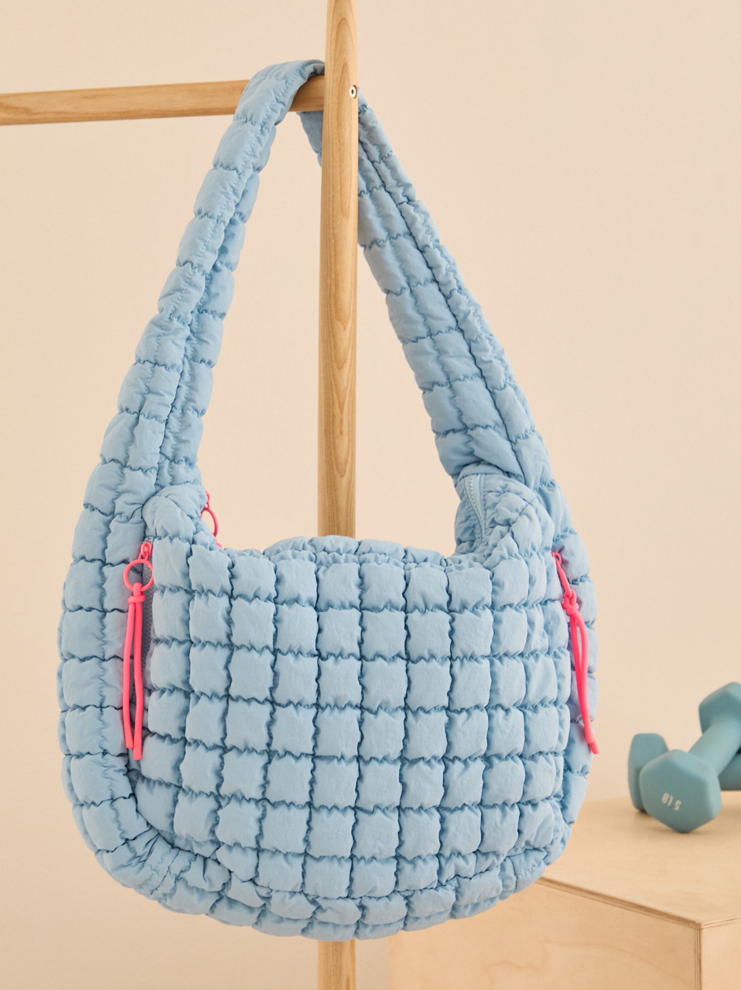 Carry All Quilted Bag in Light Blue | Altar'd State