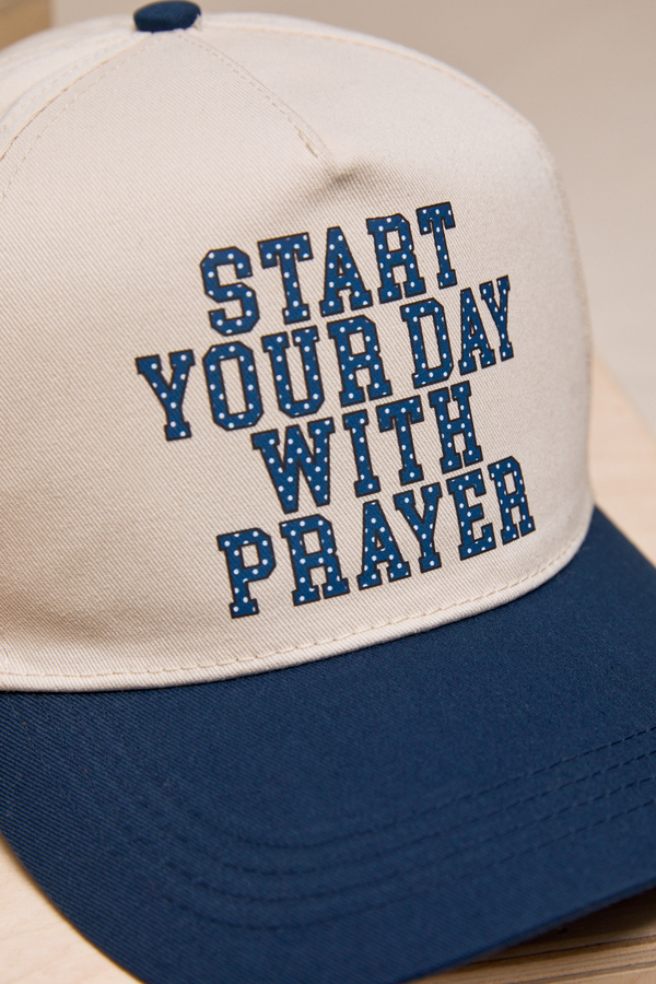 Start With Prayer Trucker Hat Detail 2 - Altar'd State