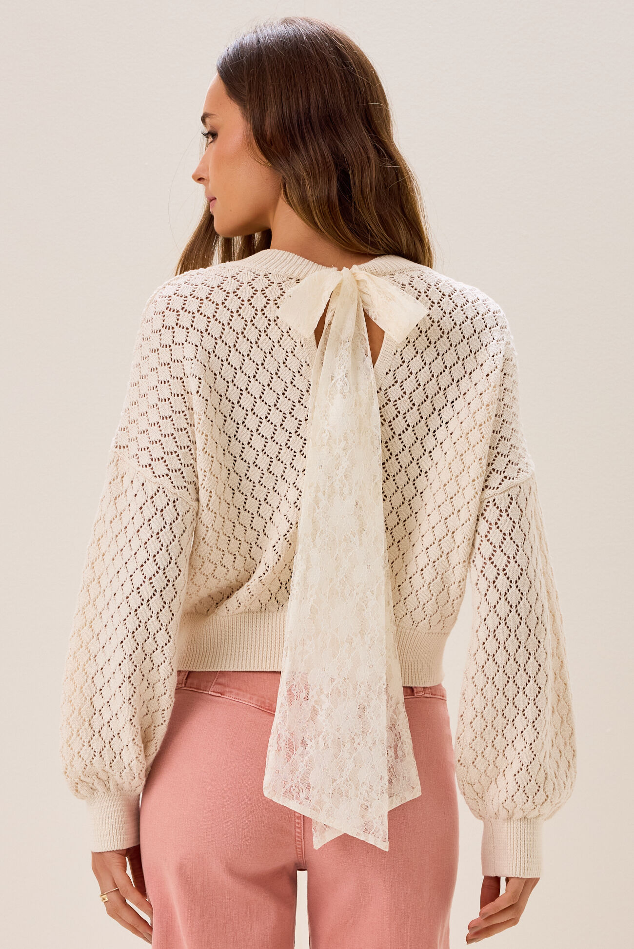 Kathleen Pointelle Sweater