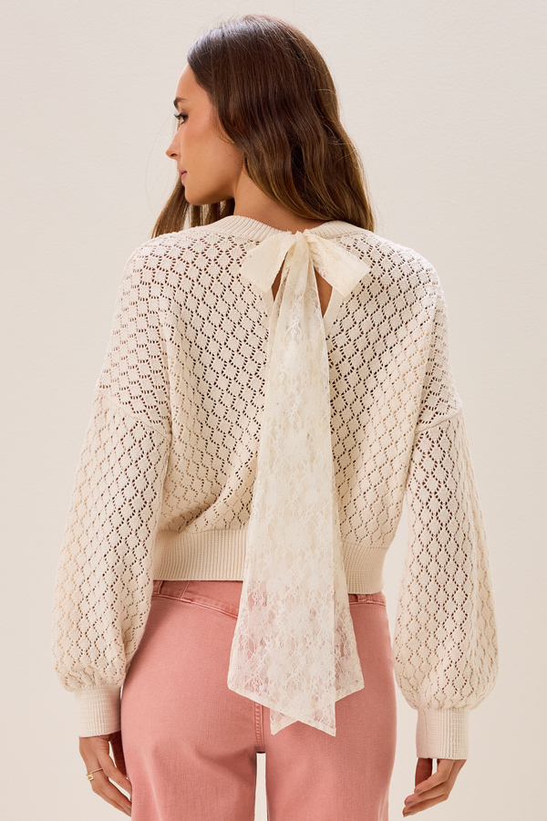 Kathleen Pointelle Sweater Detail 5 - Altar'd State