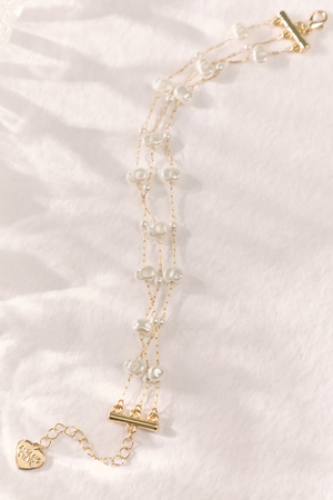Layered Pearl Accent Bracelet - Altar'd State