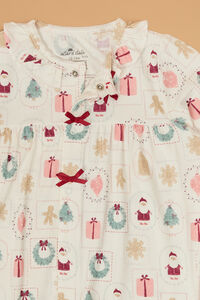 Christmas Tiles Ruffle Romper Detail 2 - Altar'd State