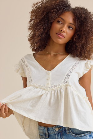 Zaya Boho Henley Top - Altar'd State - 