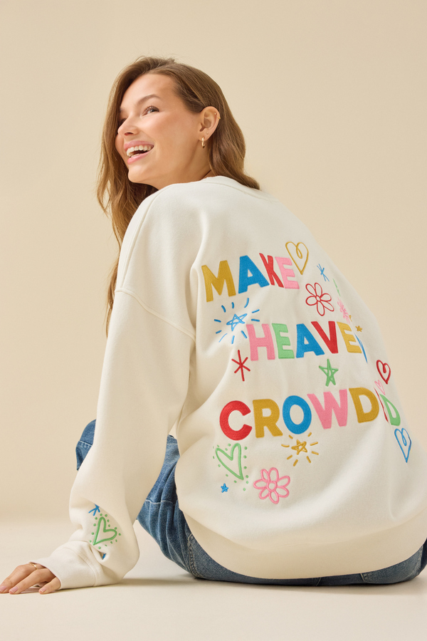 Make Heaven Crowded Graphic Sweatshirt Detail 2 - Altar'd State