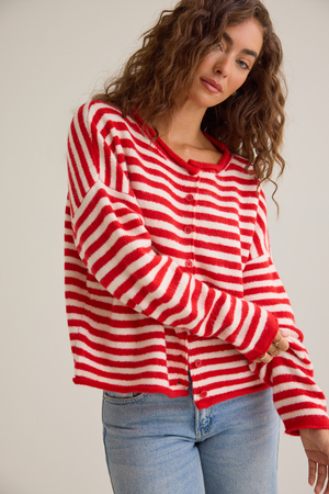 Madeline Striped Cardigan - Altar'd State - 