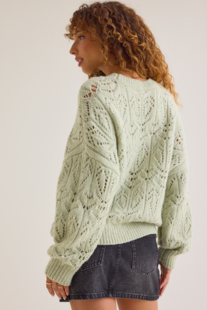Fia Oversized Pointelle Crew - Altar'd State