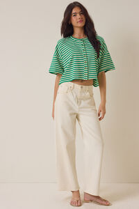 Keaton Button-Up Stripe Top Detail 2 - Altar'd State