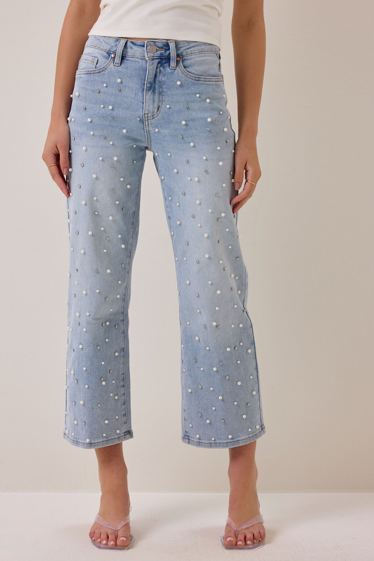 Brooklyn Embellished Straight Leg Jeans