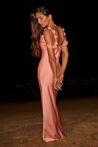 Scarlett Satin Maxi Dress Detail 4 - Altar'd State