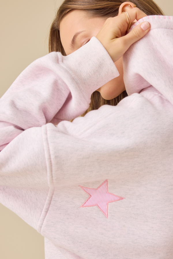 Stripe Star Hoodie Detail 6 - Altar'd State
