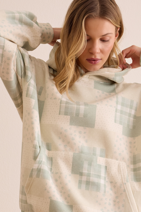 Bloom Patchwork Hoodie Detail 2 - Altar'd State