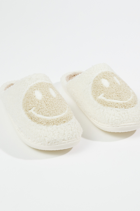Smiley Face Cozy Slippers - Altar'd State