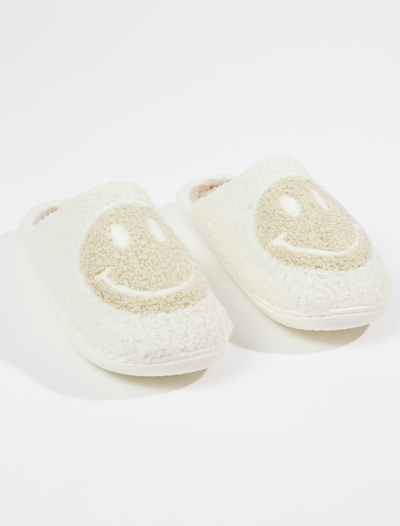 Smiley Face Cozy Slippers Detail 5 - Altar'd State