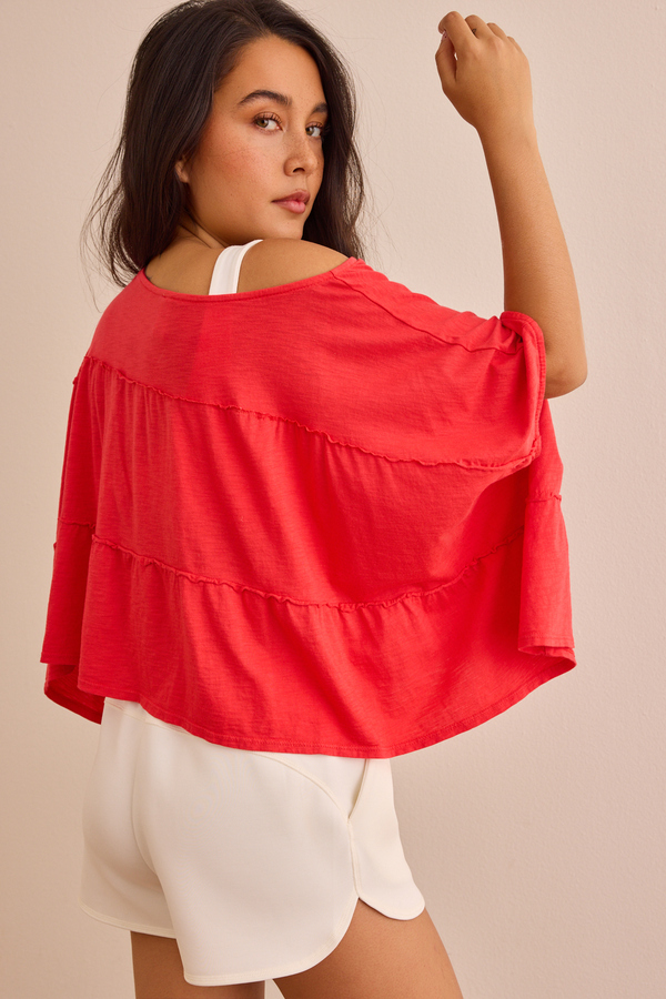 Zen Ruffle Tee Detail 4 - Altar'd State