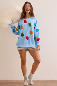 Christmas Lights Sweatshirt Detail 2 - Altar'd State