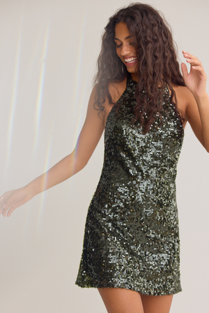 Agnes Sequin Halter Mini Dress - Altar'd State