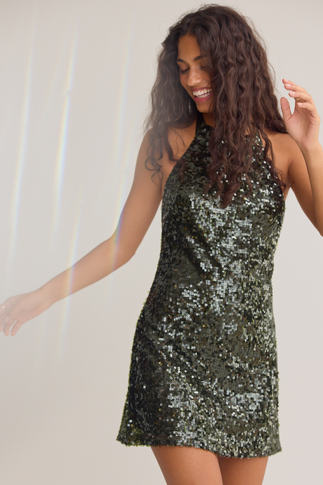 Agnes Sequin Halter Mini Dress - Altar'd State