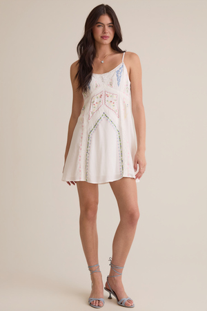Parker Embroidered Mini Dress - Altar'd State - 