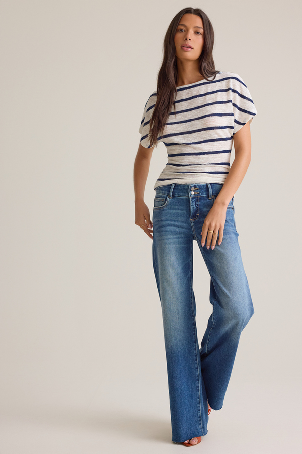 Emersyn Striped Fitted Top Detail 2 - Altar'd State