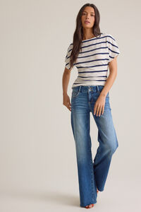 Emersyn Striped Fitted Top Detail 2 - Altar'd State