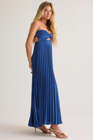 Nellie Satin Maxi Dress - Altar'd State - 